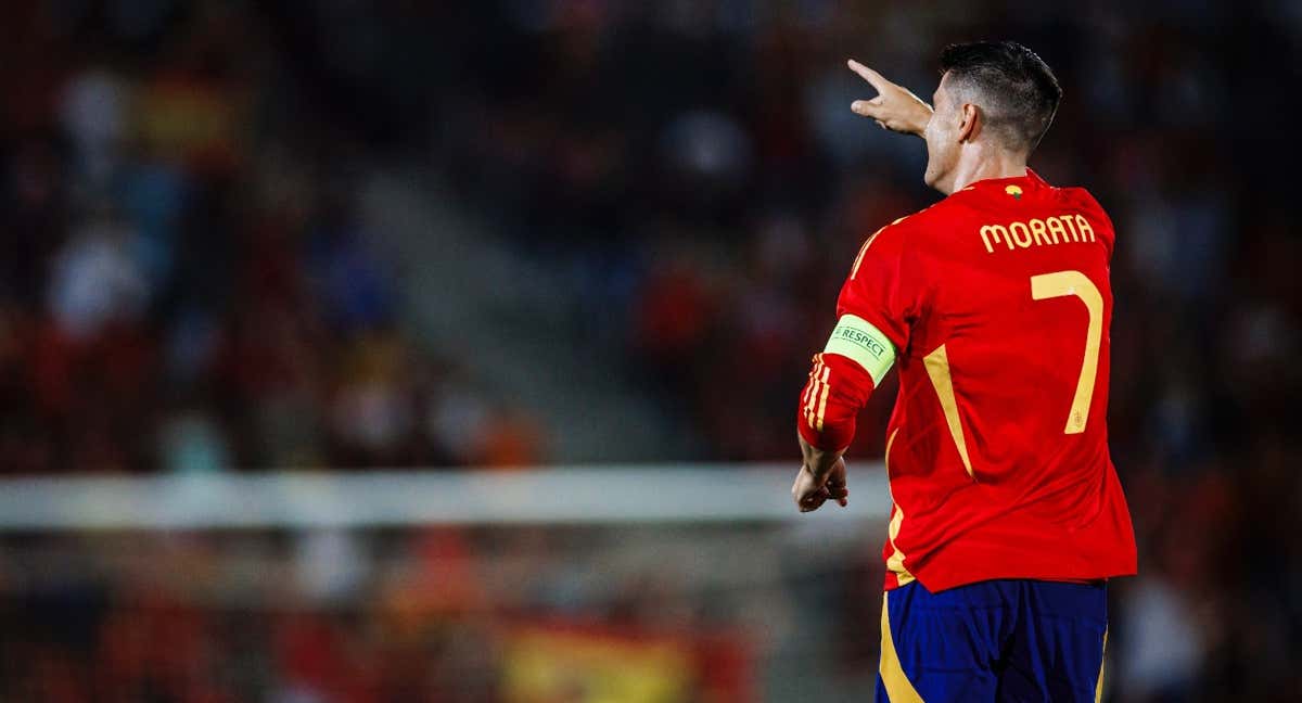 Morata celebra su gol ante Irlanda del Norte. /RFEF