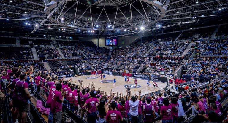 El Madrid Arena durante las semifinales de la Final Four de la LEB Oro.
