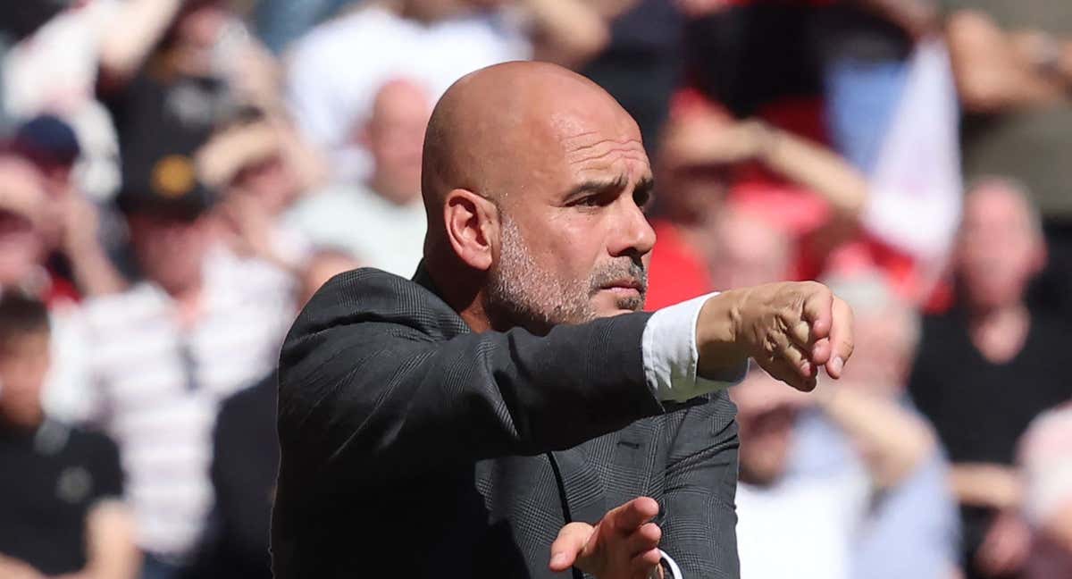 Pep Guardiola en la final de la FA Cup.