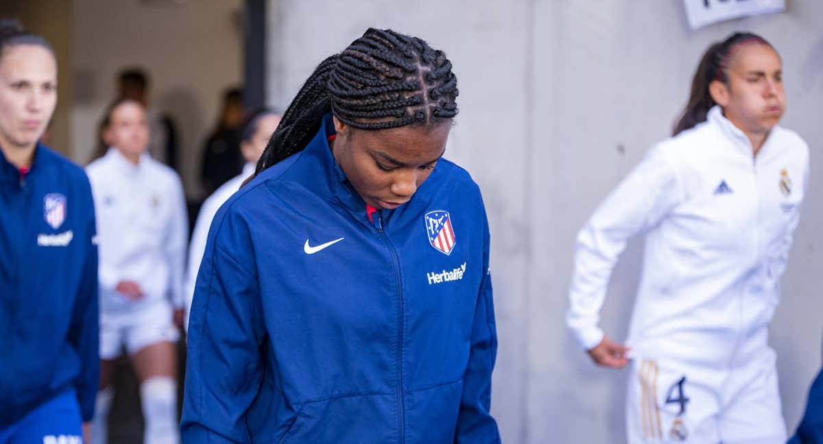 Ludmila da Silva, durante el último duelo entre el Atleti y el Real Madrid. /Getty