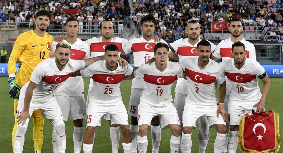 Turquía en un partido amistoso./Getty