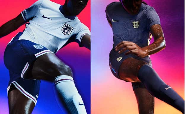 Equipaciones de Inglaterra para la Eurocopa 2024.