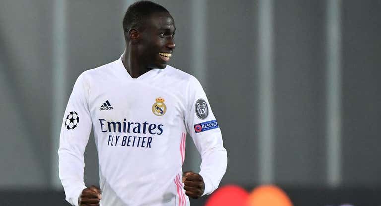 Mendy, en unpartido con el Real Madrid.