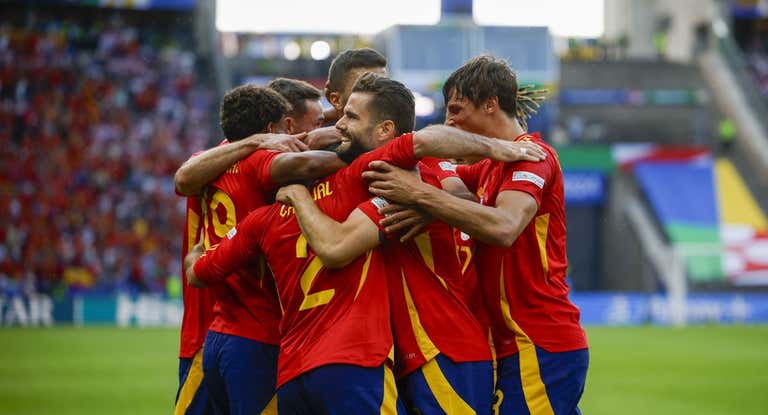 La Selección celebra un gol ante Croacia.