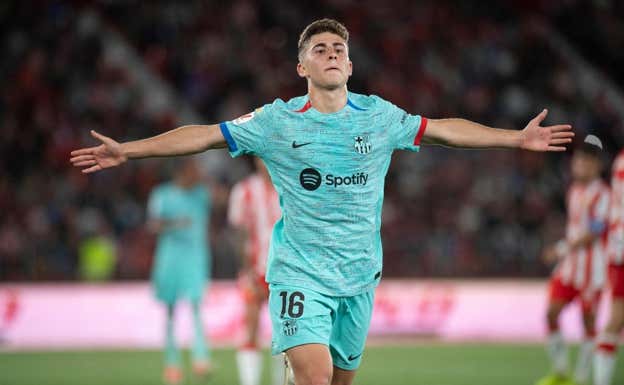 Fermín López, con el Barça esta temporada.  EFE