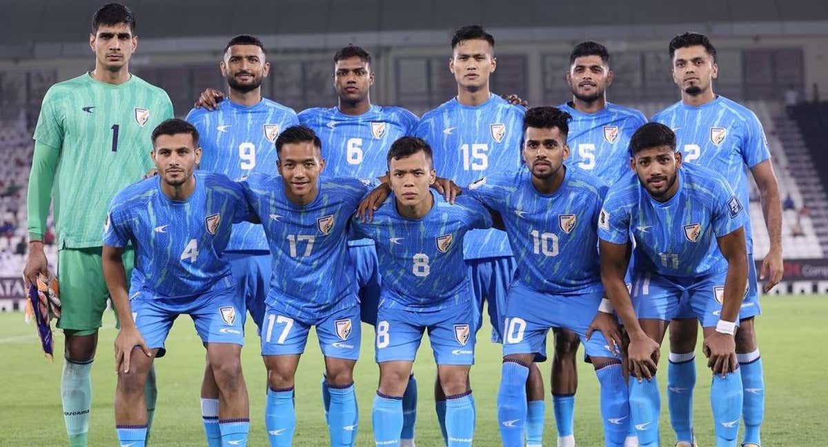 Formación inicial de la selección india en un partido clasificatorio para el Mundial 2026. /INSTAGRAM