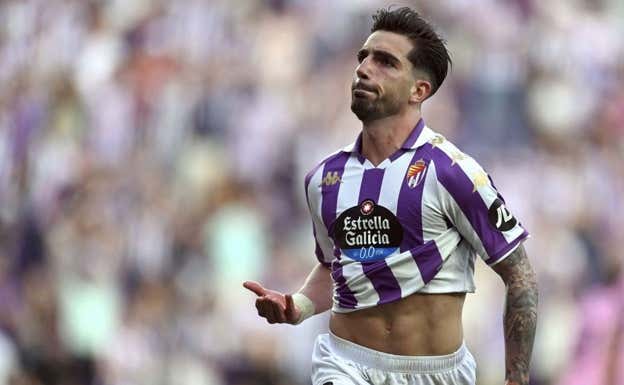 Monchu celebra un gol con el Valladolid LALIGA