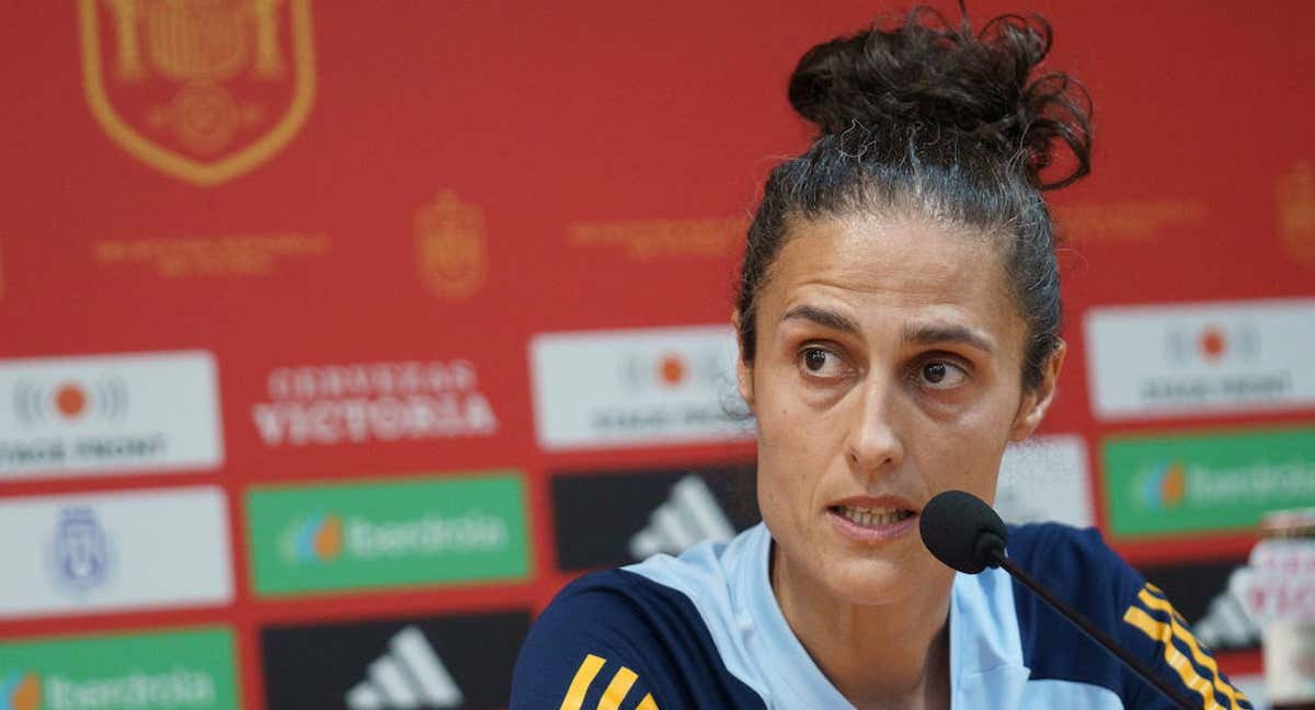 Montse Tomé, durante una de sus últimas ruedas de prensa. /RFEF