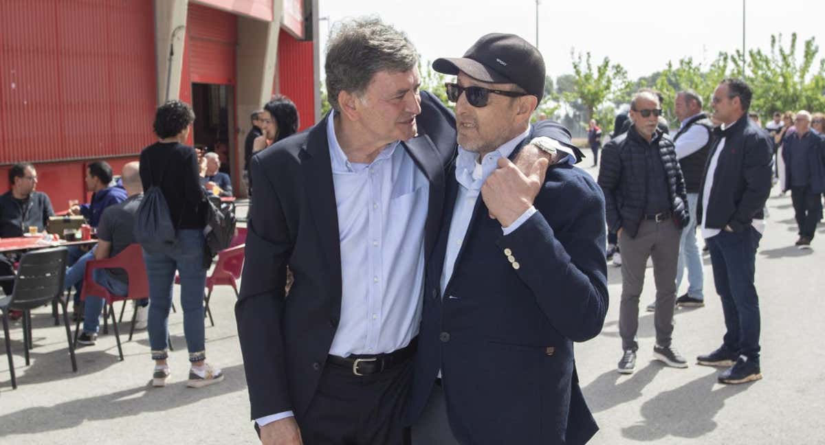 El presidente del Nàstic, en un acto de homenaje./ NÀSTIC