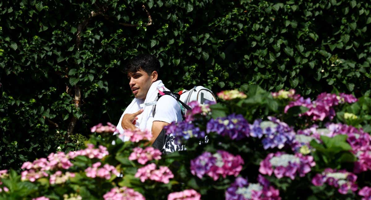 Alcaraz, en las instalaciones de WImbledon. /REUTERS