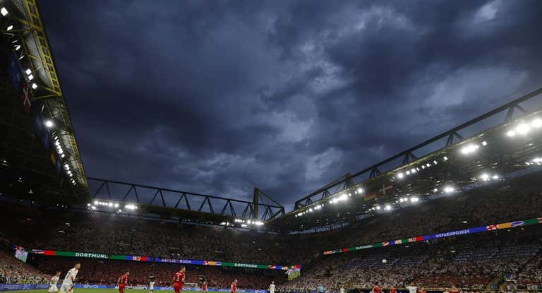 Imagen del Wesfallenstadion, durante el partido.