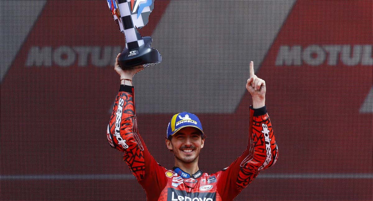 Bagnaia celebra en Assen.