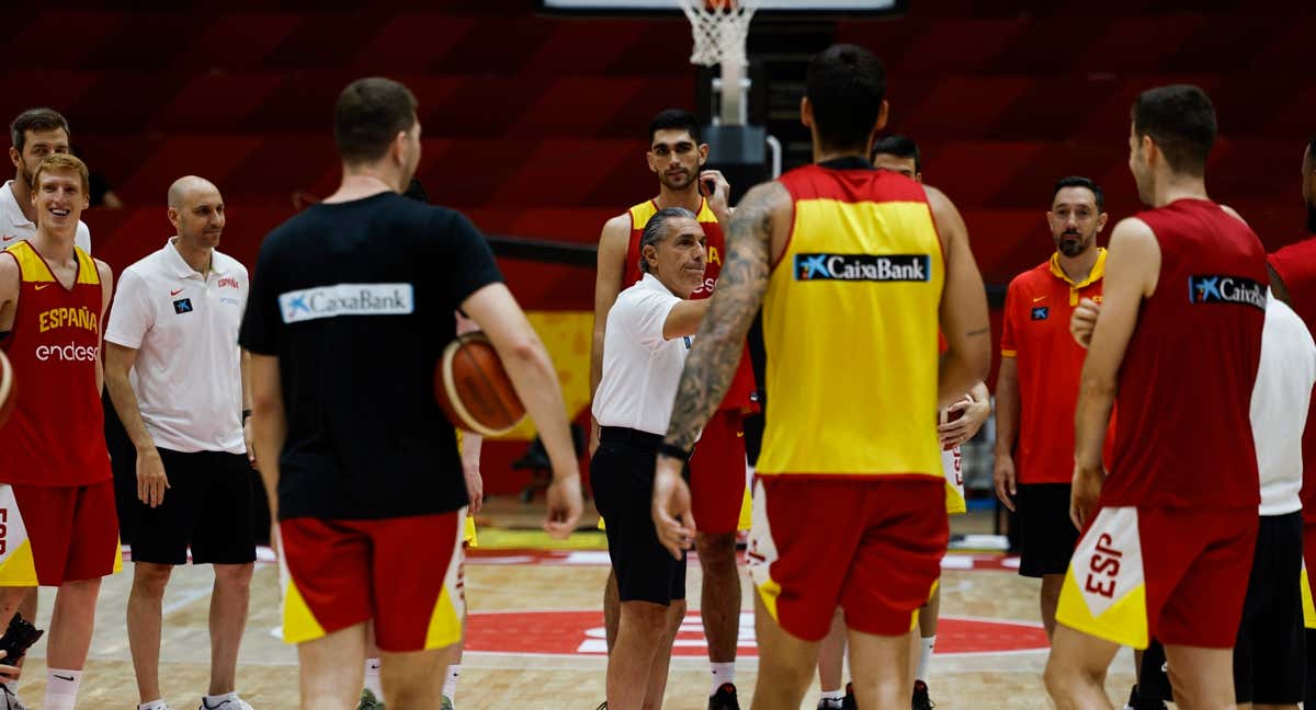 Entrenamiento de la selección en Valencia