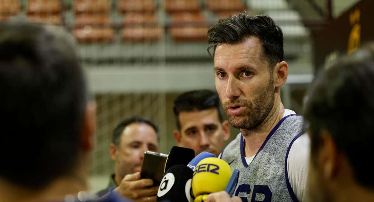 Rudy Fernández, en la previa del Preolímpico masculino de baloncesto en Valencia./EFE