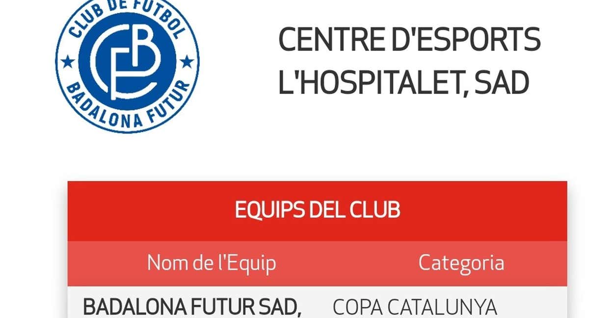 Captura de la web de la FCF.
