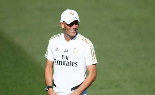 Zidane, durante un entrenamiento. AGENCIAS