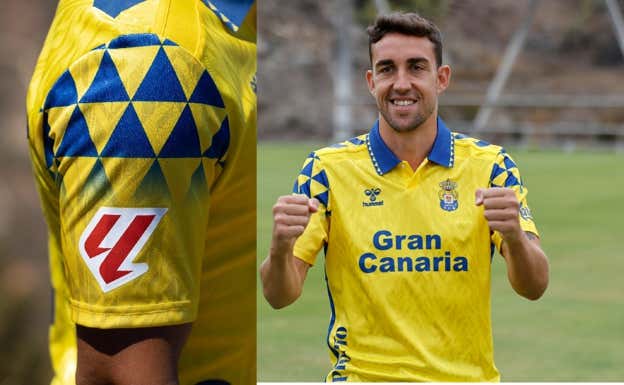 Montaje camiseta Las Palmas 2024-25.  RELEVO