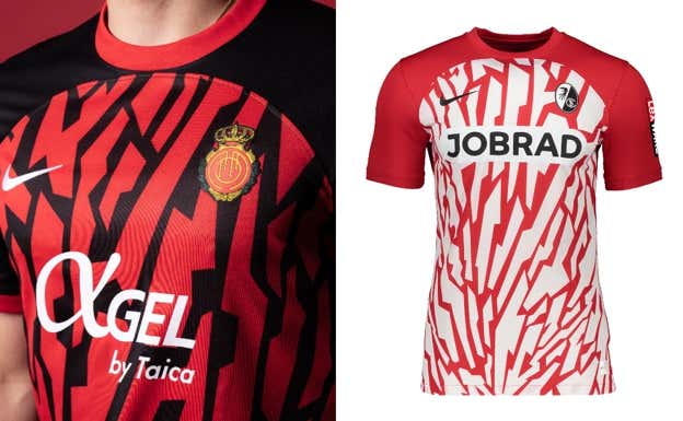 Montaje Camiseta Mallorca y Friburgo.  RELEVO