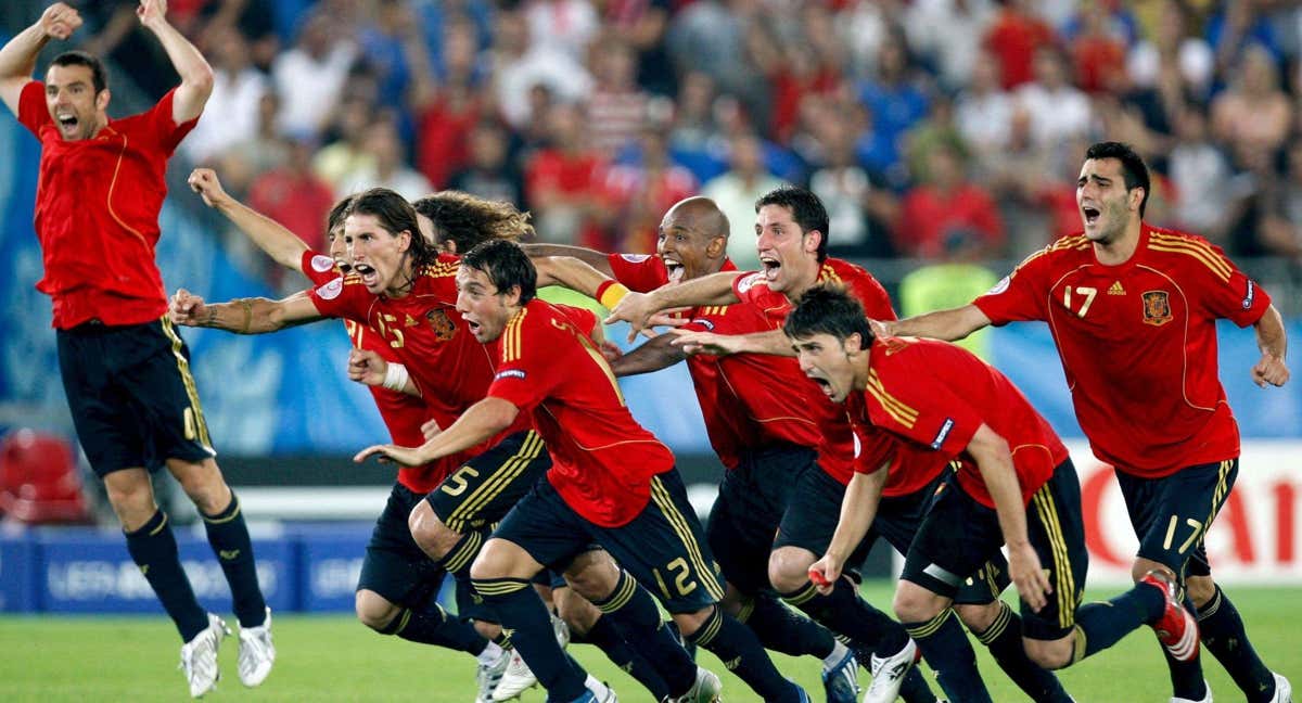 España se clasificó para las semifinales de la Eurocopa 2008 tras ganar a Italia en la tanda de penaltis. /EFE