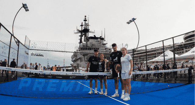 Premier Padel instala una pista ¡en un portaviones!