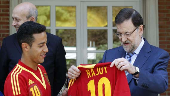 Mariano Rajoy, en un acto con la Selección./EFE