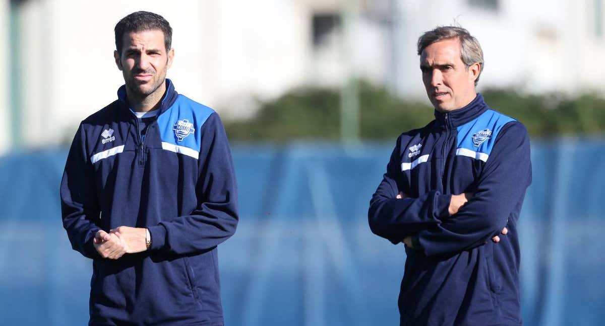 Cesc Fábregas, con Dani Guindos.