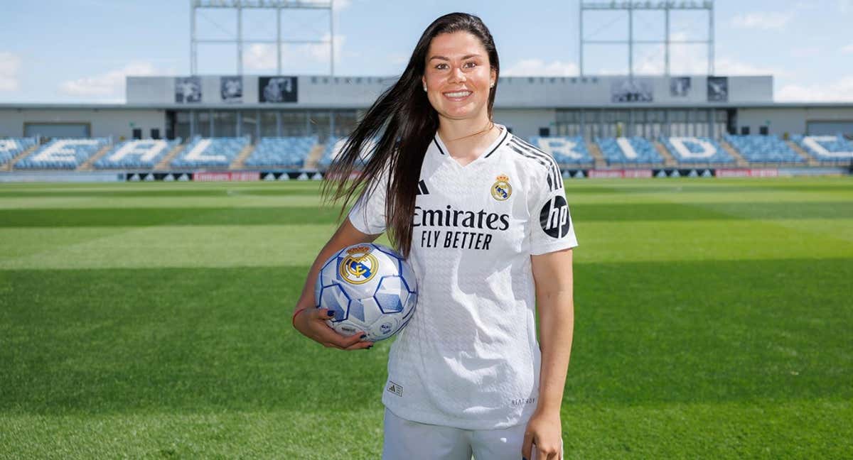 María Méndez en su presentación con el Madrid. /REAL MADRID