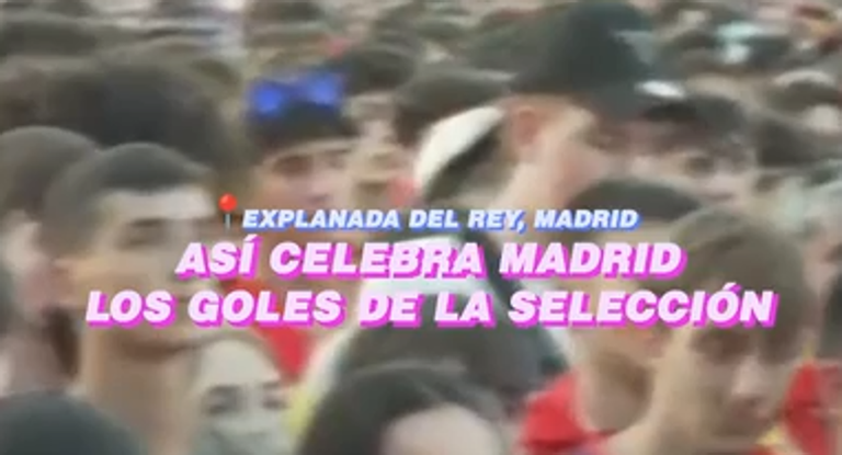 Así celebra Madrid los goles de la Selección.