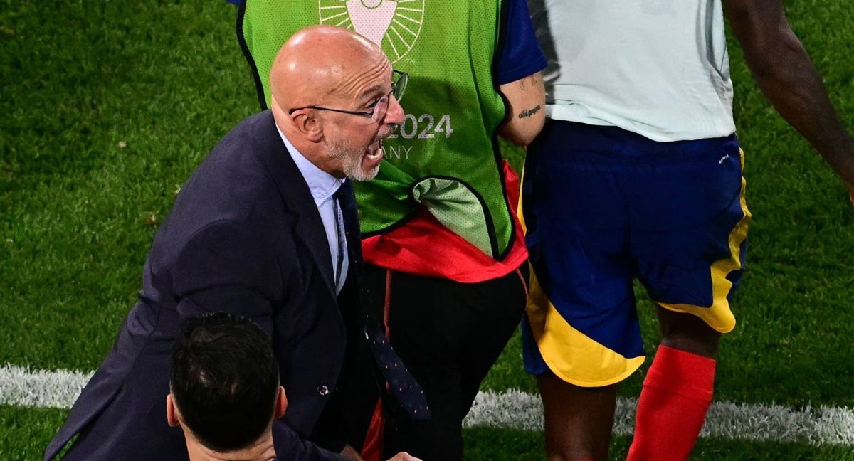 De la Fuente, tras acabar el encuentro ante Francia.
