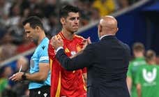 La última desgracia de Morata llegó al final del partido: golpeado y entre lágrimas por un golpe de un empleado de la Federación
