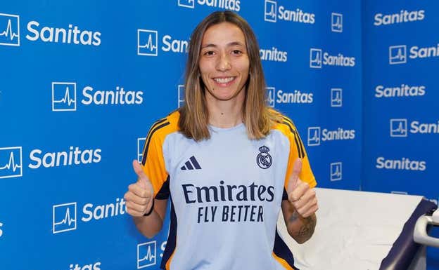 Sheila García durante el reconocimiento médico.  REAL MADRID