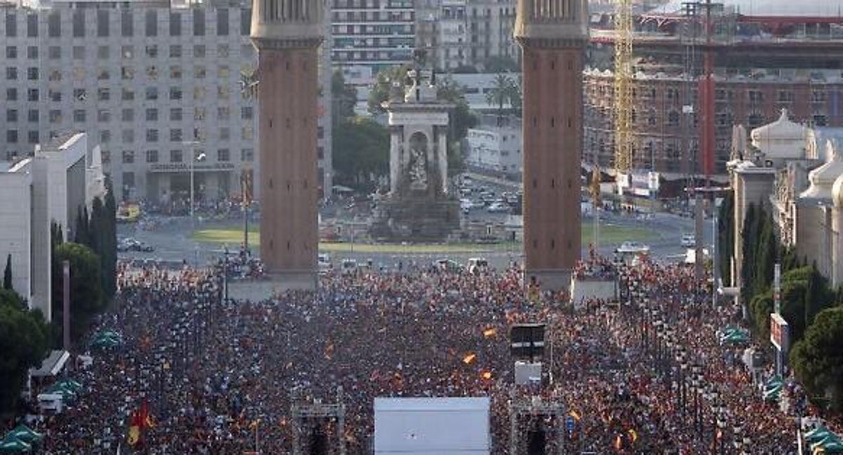 En su día ya se instaló una pantalla gigante para ver a la Selección en Plaza España.