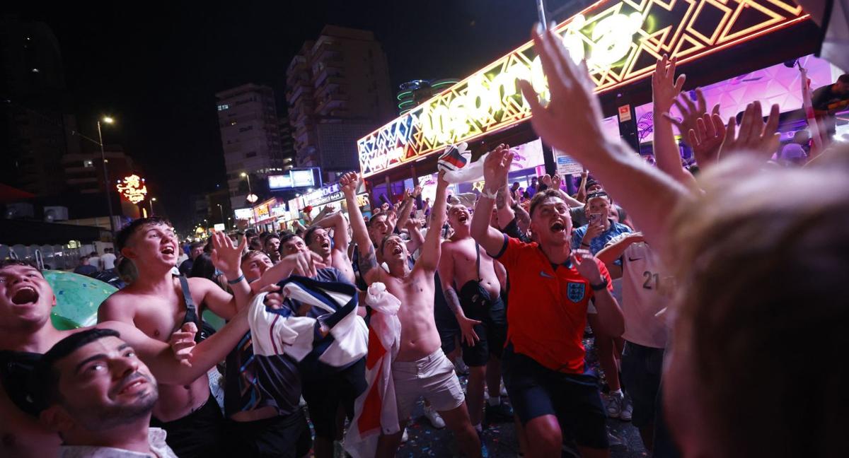 Ingleses en Benidorm.