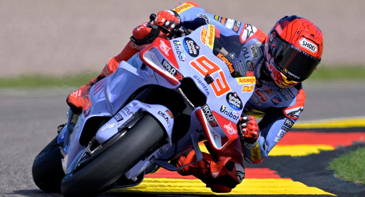 Marc Márquez, durante la carrera en Alemania.