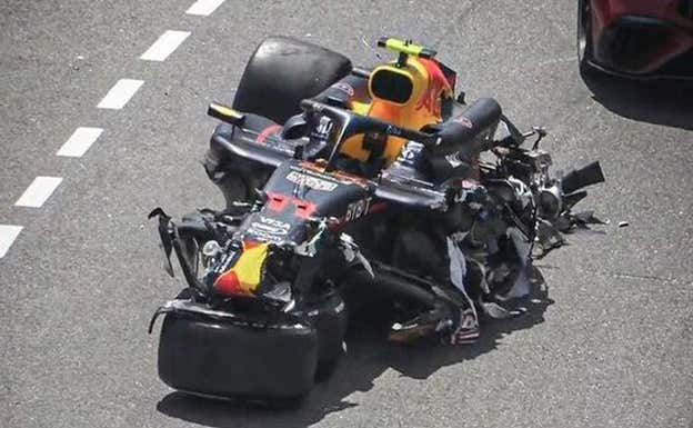 El coche de Checo Pérez, en Mónaco.  ABC