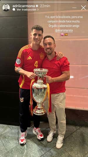 Morata, junto a Carmona en Berlín.  INSTAGRAM