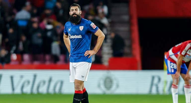 Villalibre, en un partido con el Athletic.
