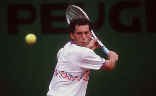 Jordi Arrese, en el Open de Italia de 1989.  Allsport UK/ALLSPORT