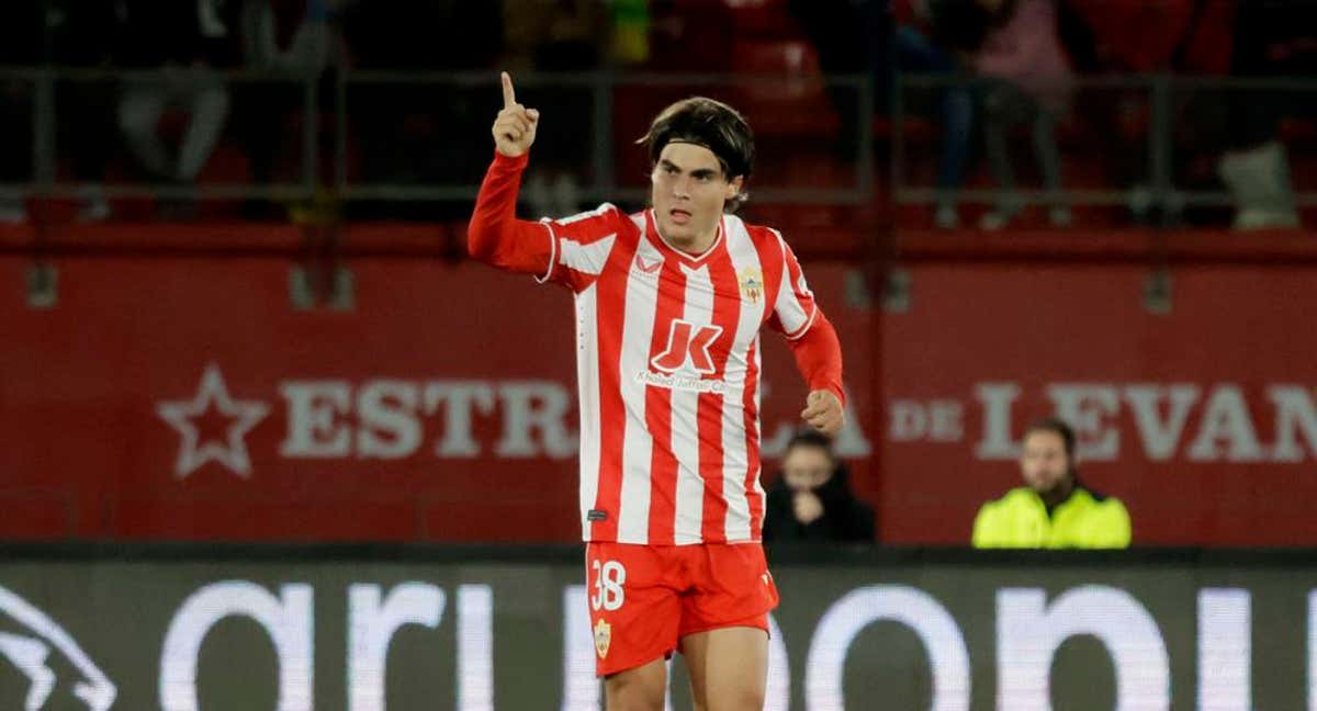 Luka Romero, durante un partido con el Almería.