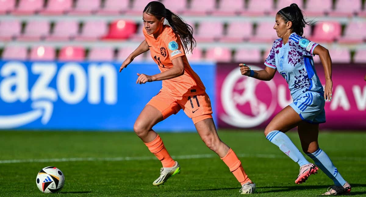 Van Koppen durante el partido.