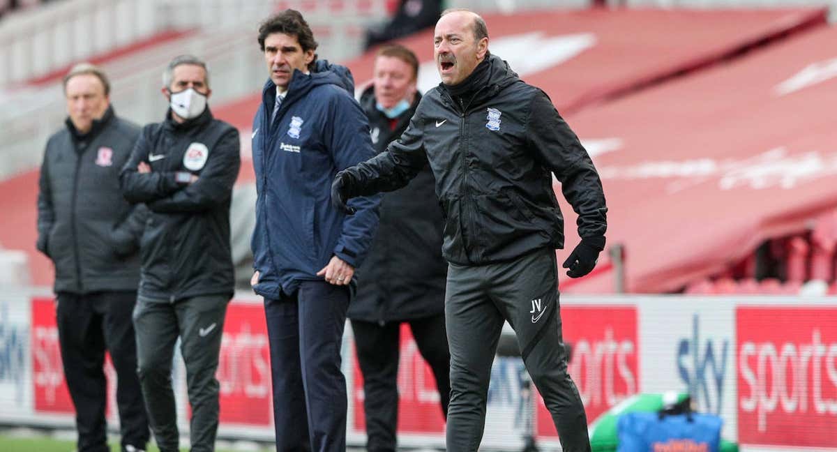 Juanjo Vila, durante su etapa como segundo entrenador de Aitor Karanka en el Birmingham City. /Getty