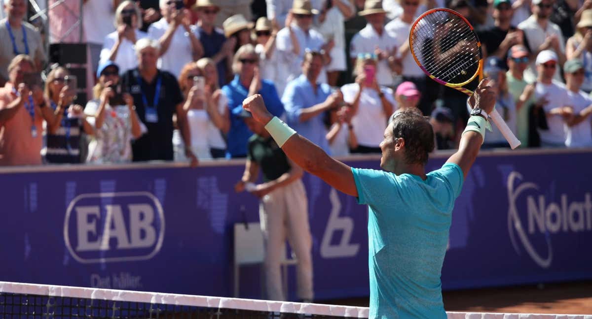 Rafa Nadal celebra su victoria en Bastad./EP