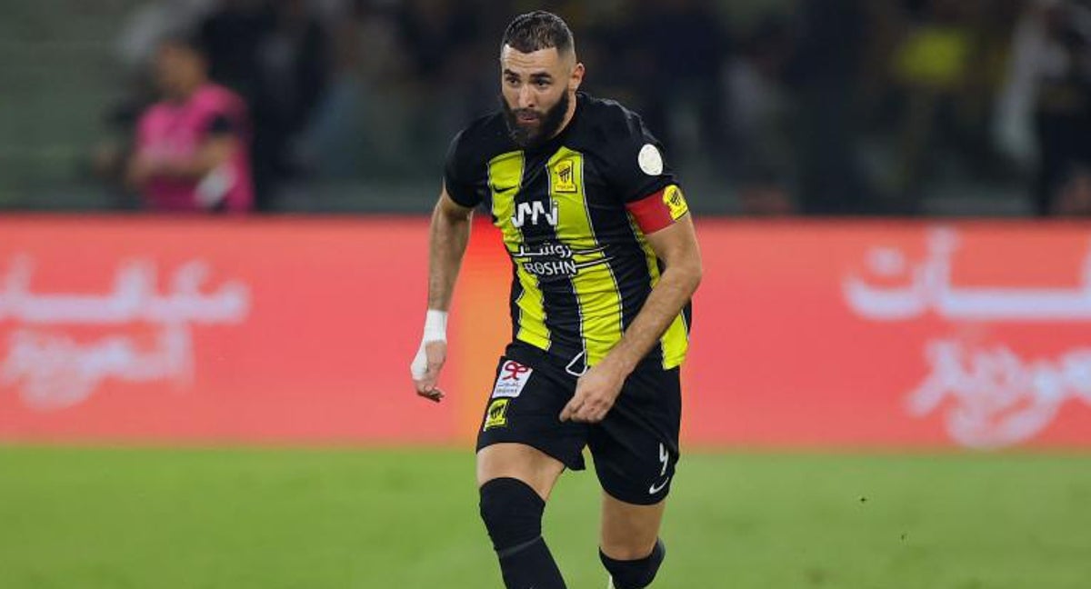 Karim Benzema, durante un partido del Al-Ittihad.