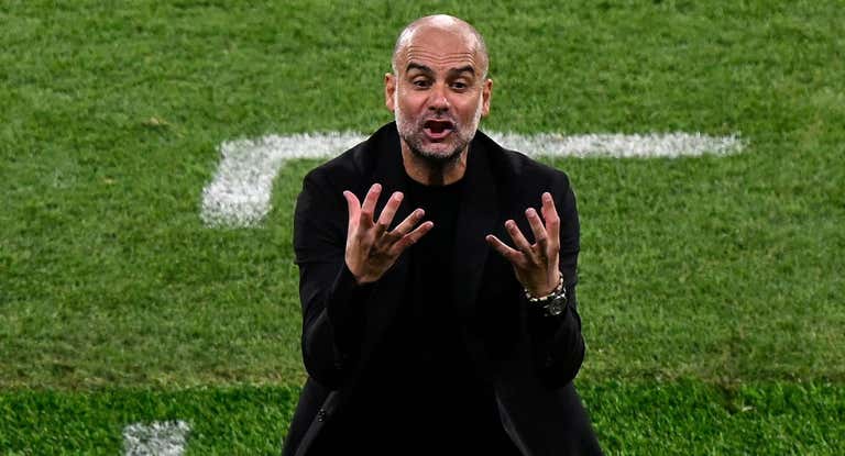 Pep Guardiola, en uno de los últimos partidos de la temporada.