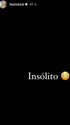 La declaración de Leo Messi.  INSTAGRAM