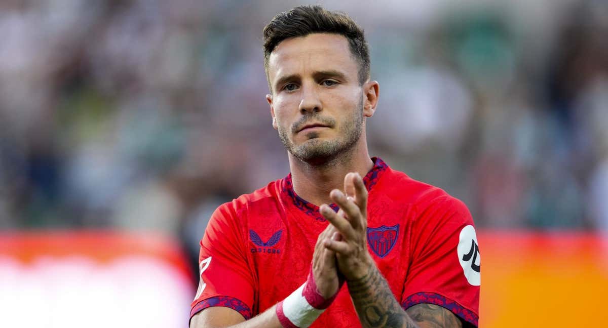 Saúl, en su estreno con el Sevilla.