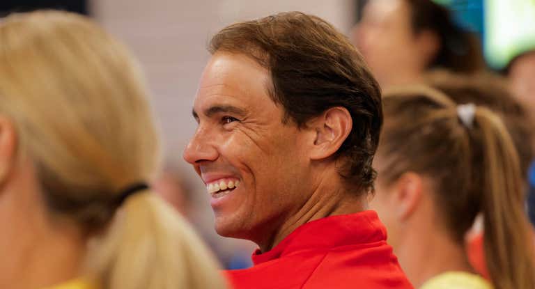 Rafa Nadal, durante el sorteo.