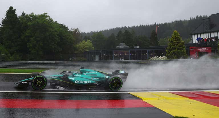 Lance Stroll, rodando por Spa.