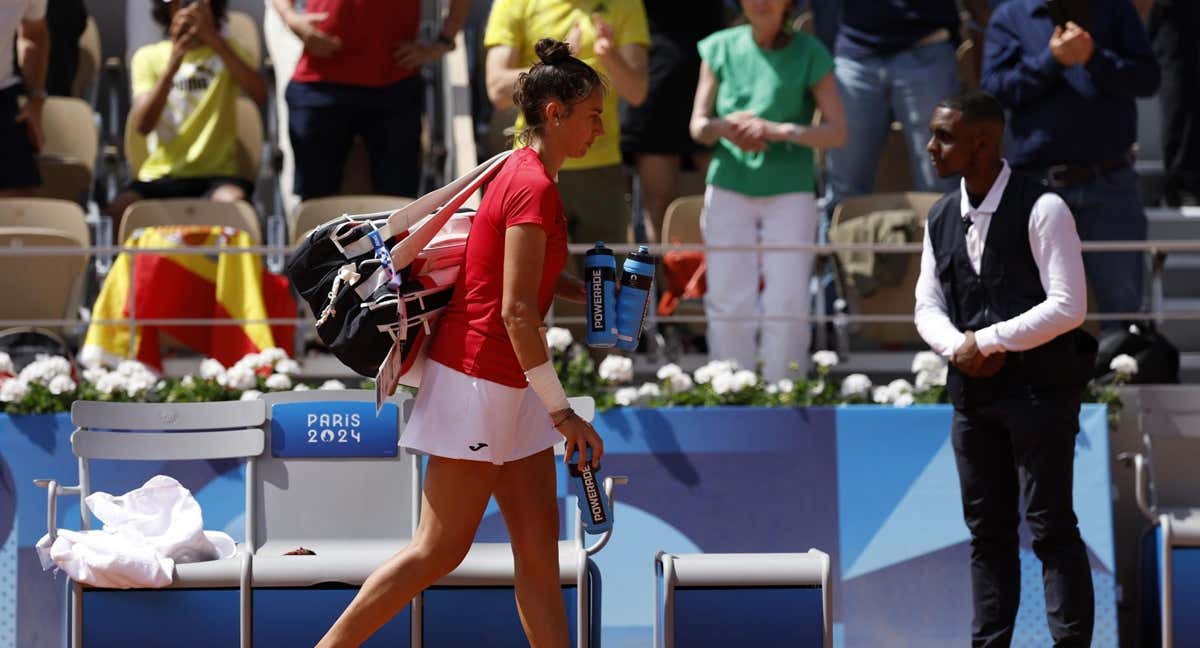 Sara Sorribes perdió en el individual, pero aún tiene por delante el dobles y el dobles mixto. /EFE/ Juanjo Martín