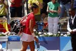 Las lágrimas de Sara Sorribes tras perder en su debut en París: «Mi madre y mi hermano tenían los billetes cogidos desde hace meses»